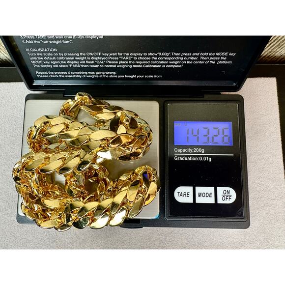 NEW 24” 14k Gold Filled, 11mm Thick Solid Chain - Picture 5 of 9